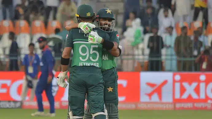 Iftikhar Ahmed and Babar Azam: 214 vs Nepal (2023)
