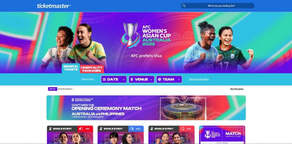 AFC women’s asian cup australia 2026 Tickets