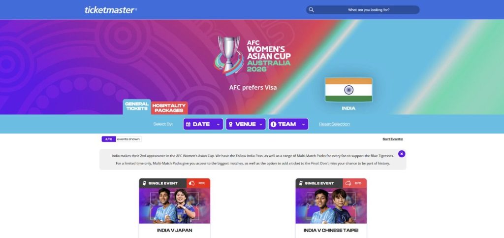 How to Buy Tickets For AFC Women's Asian Cup 2026