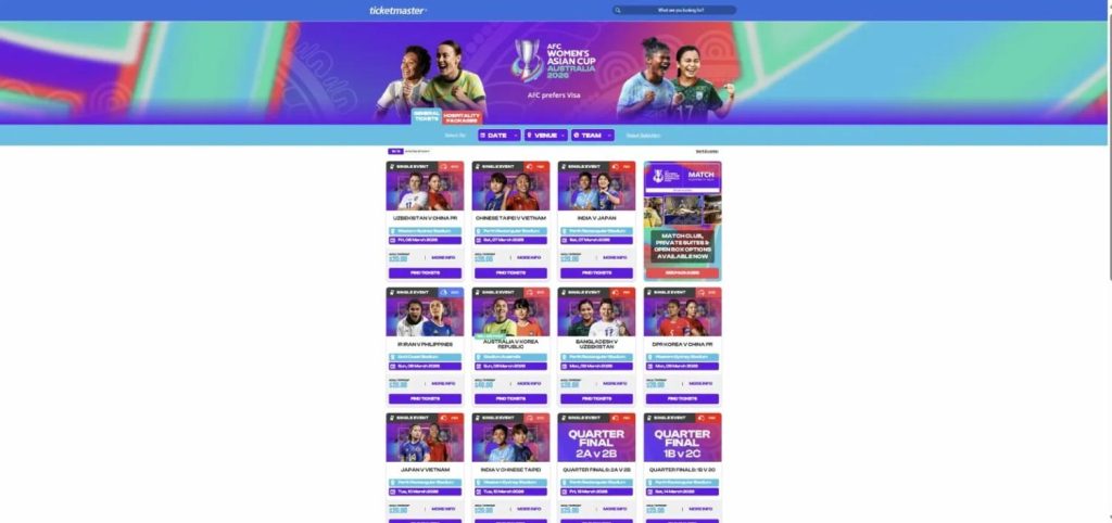 How to Buy Tickets For AFC Women's Asian Cup 2026
