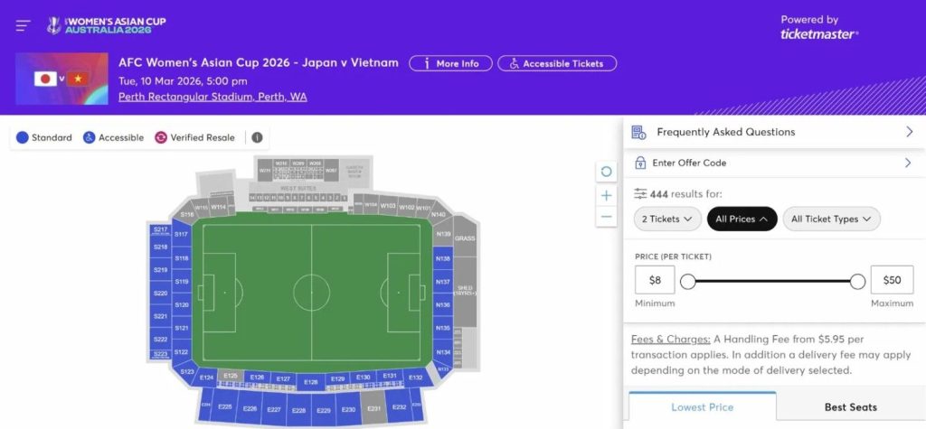 Japan vs Vietnam Ticket Prices