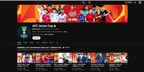 AFC Asian Cup YouTube Page